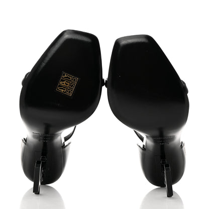 Saint Laurent Patent Calfskin Opyum 110 Sandals 38.5 Black 5 of 9