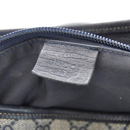Gucci Coated Canvas Monogram Tote Navy 11 of 12