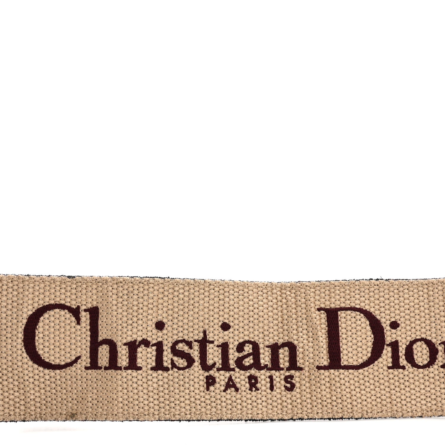 Christian Dior Canvas Embroidered Shoulder Strap Burgundy 4 of 9