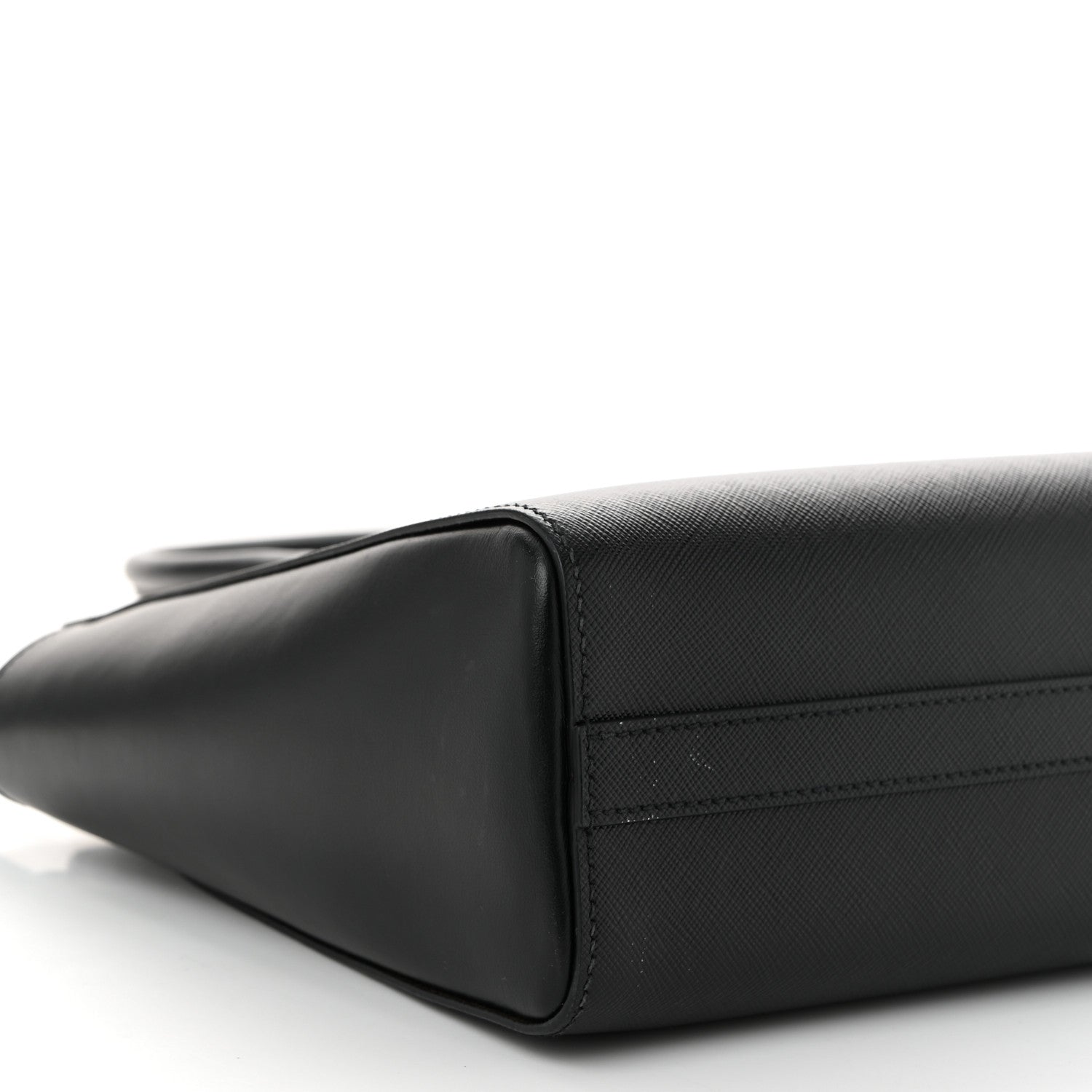 Prada Saffiano Soft Calfskin Small Zippered Tote Black 8 of 9