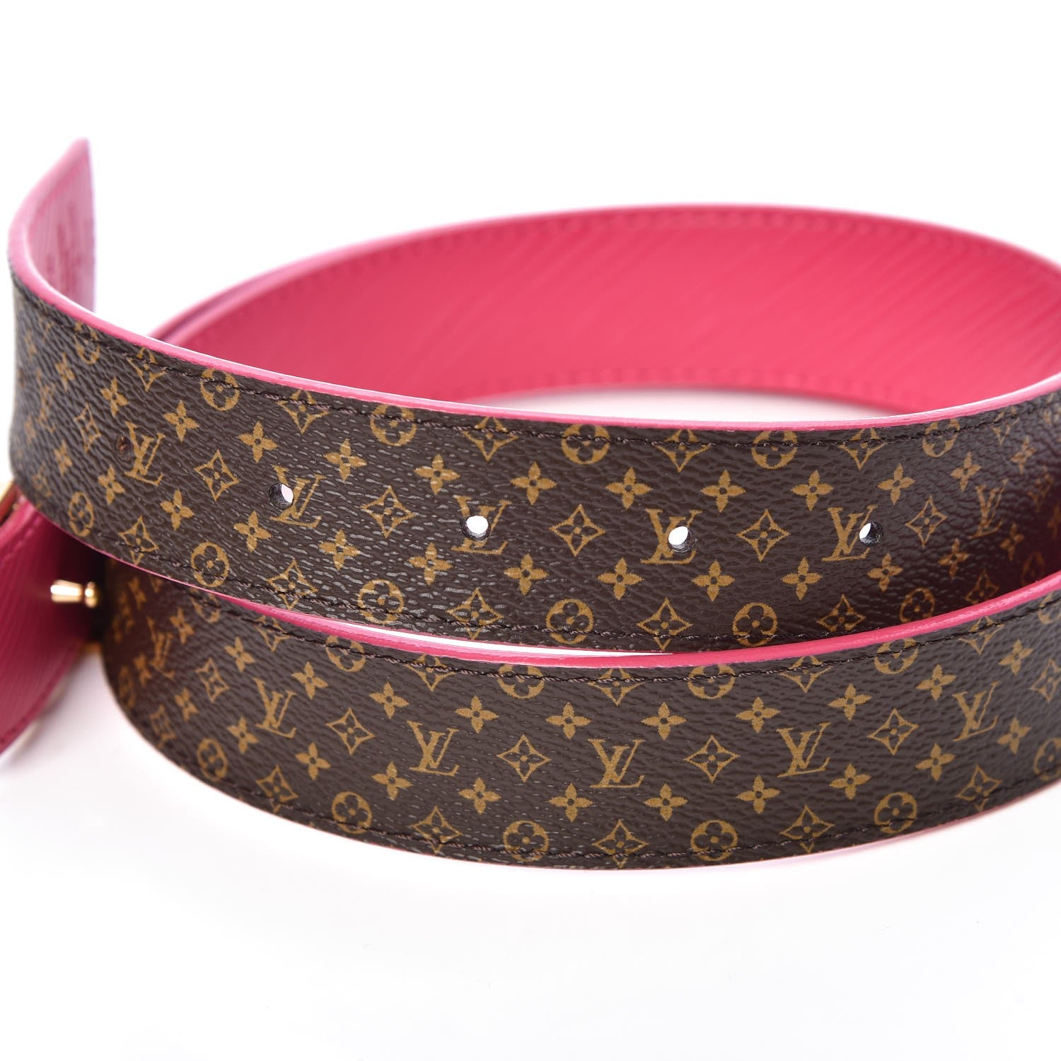 Louis Vuitton Epi Mini Monogram 30mm LV Initiales Reversible Belt 80 32 Fuschia 6 of 6