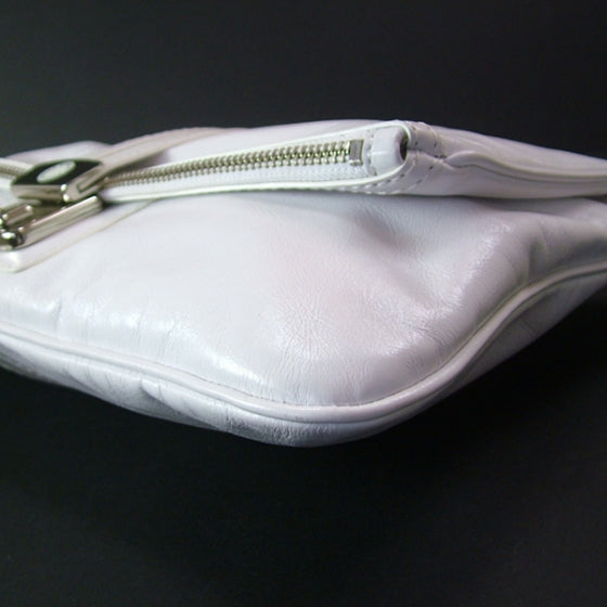 MARC by Leather Airliner Clutch White