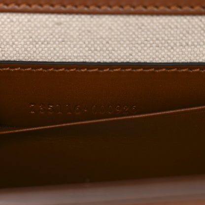 Gucci New Canvas Charisma Calfskin Crystal GG Monogram Small Bamboo 1947 Top Handle Bag Camel Ebony 7 of 10
