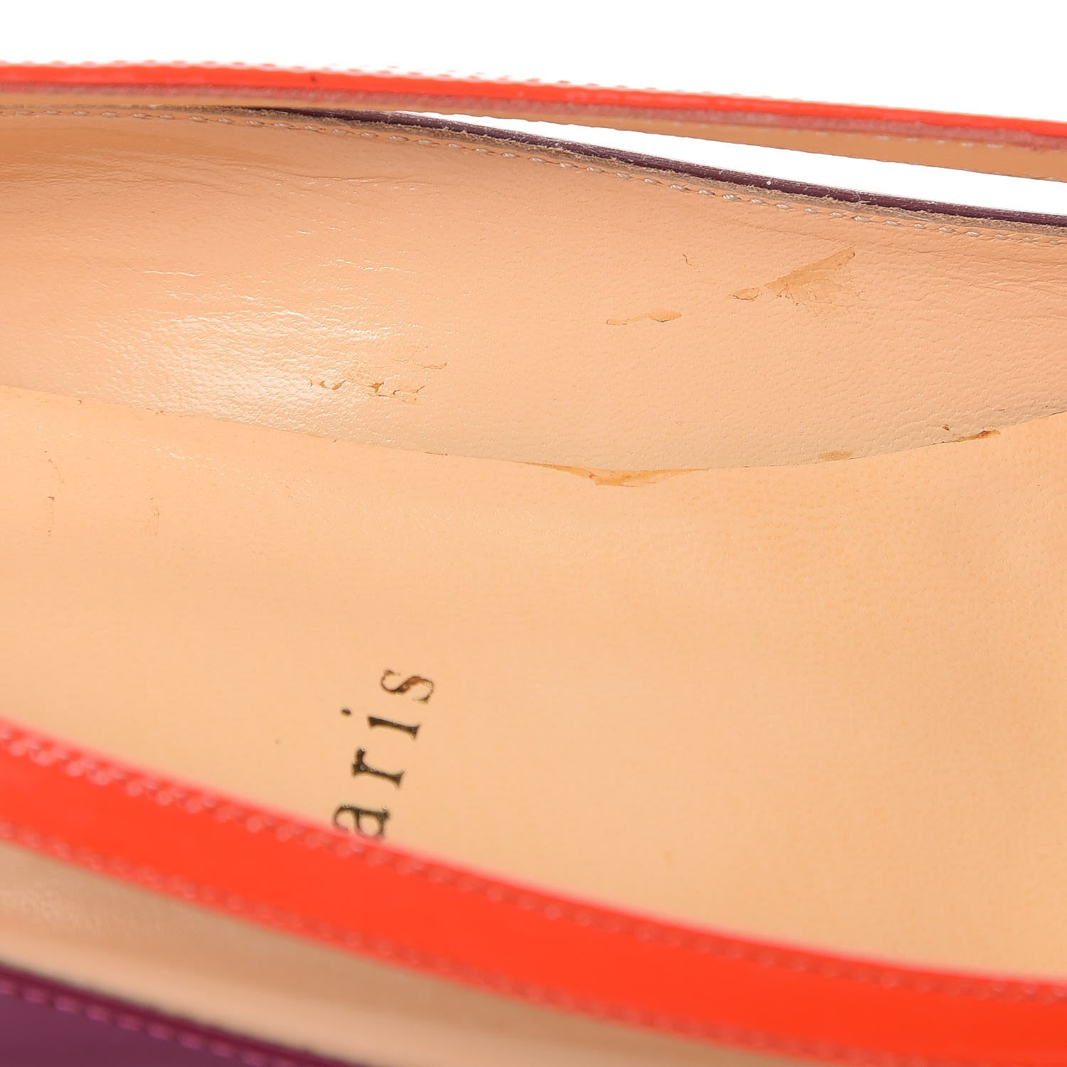 Christian Louboutin Patent PVC Suspenodo Flats 37 Eveque 10 of 12