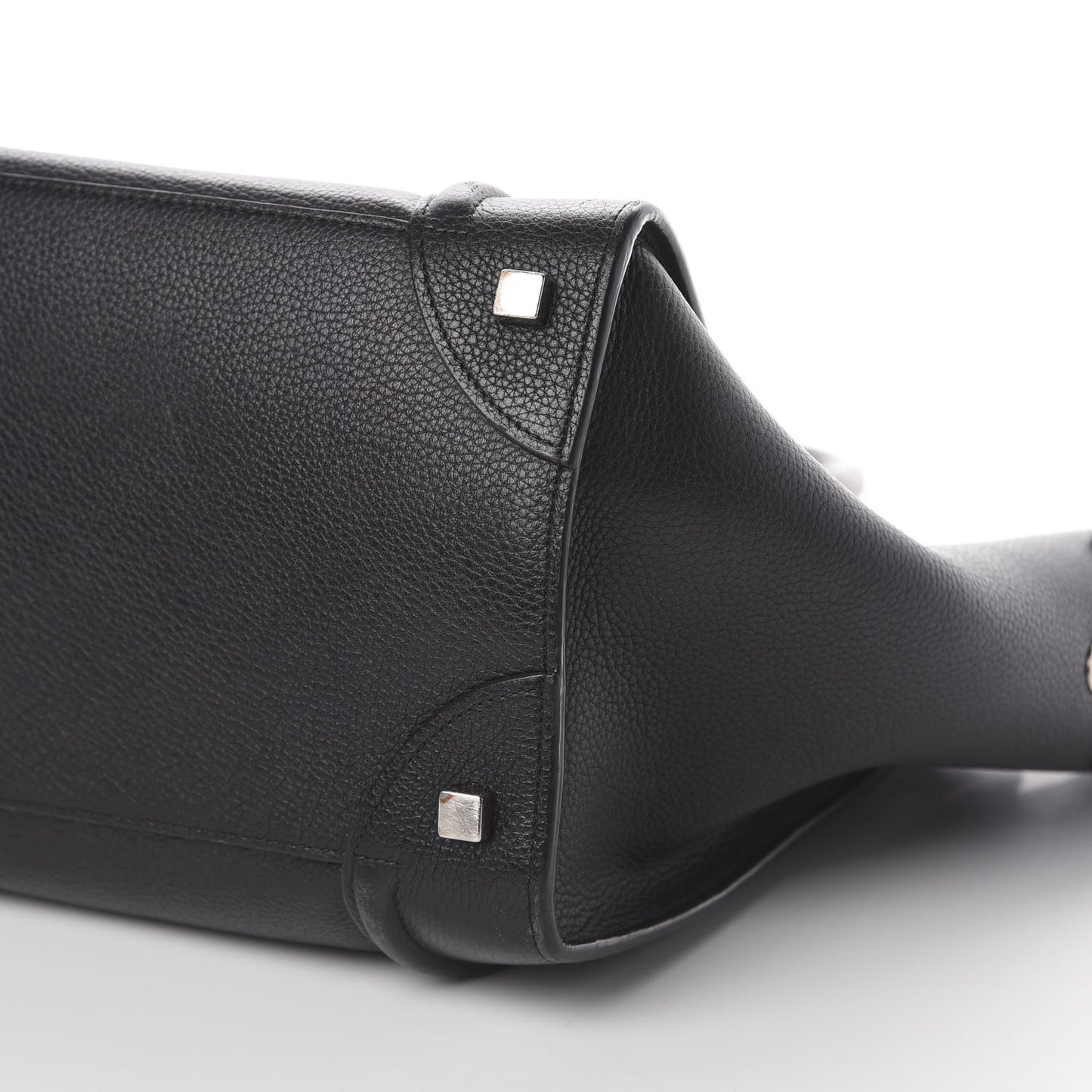 Drummed Calfskin Mini Luggage Black