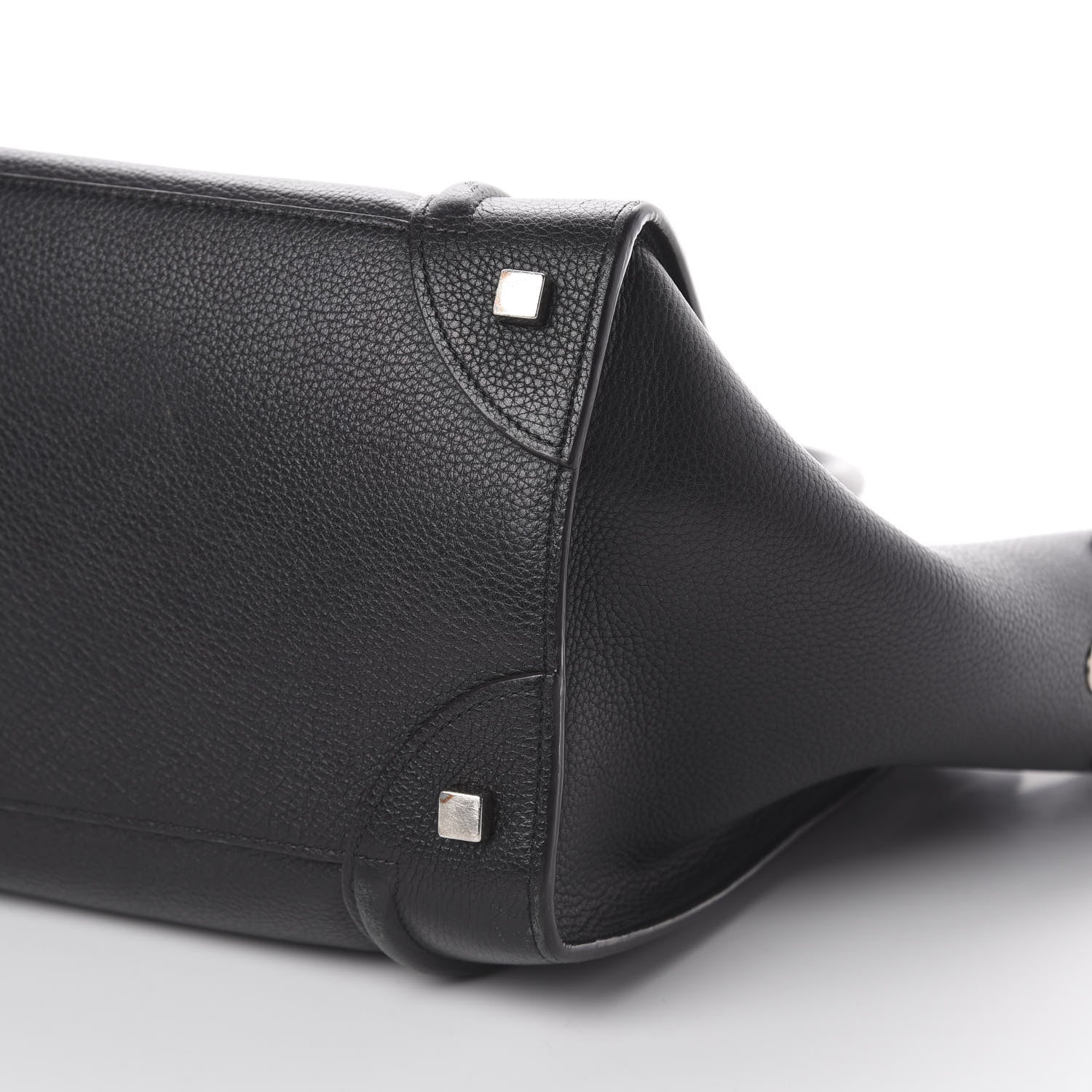 Celine Drummed Calfskin Mini Luggage Black 6 of 7
