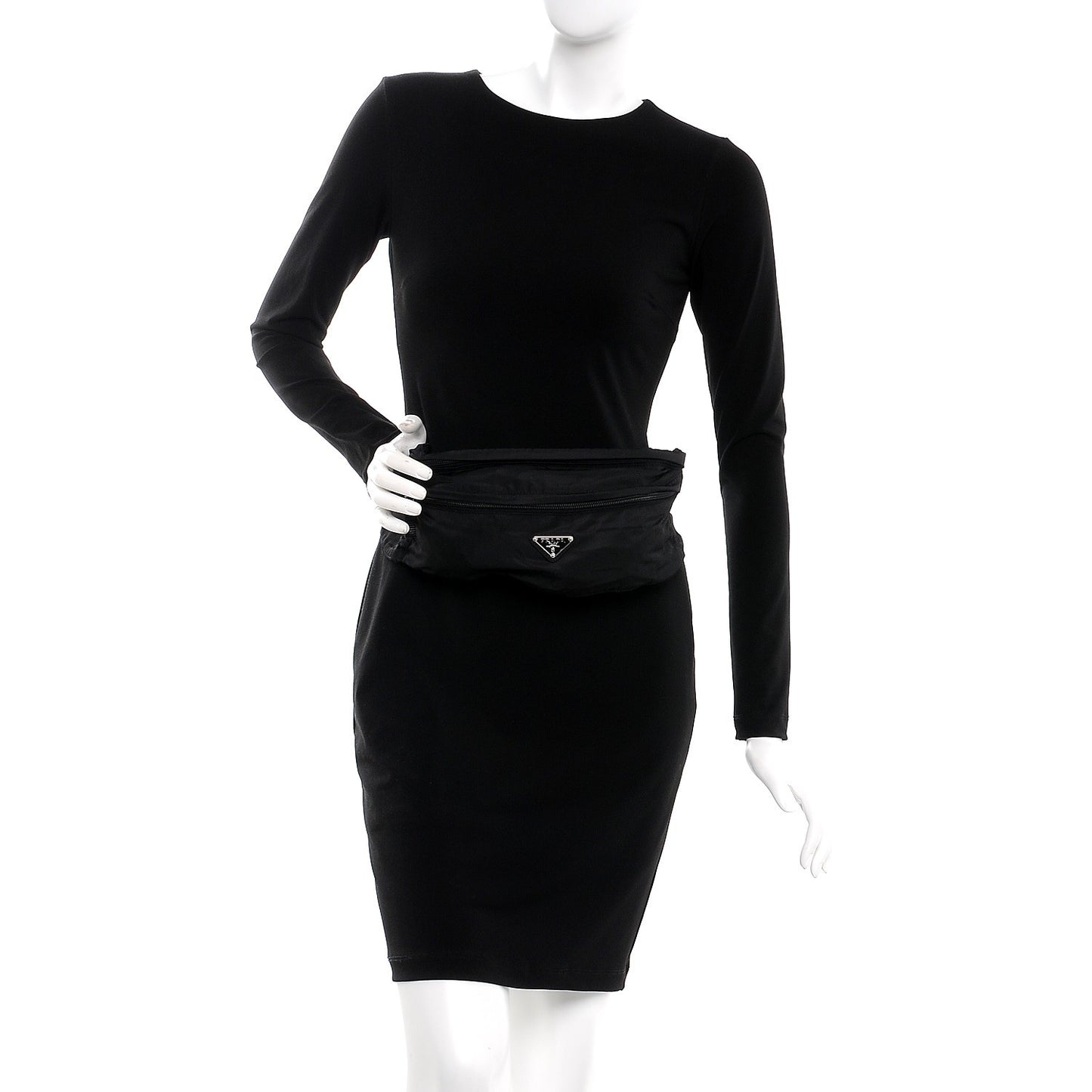 Tessuto Nylon Montagna Belt Bag Black