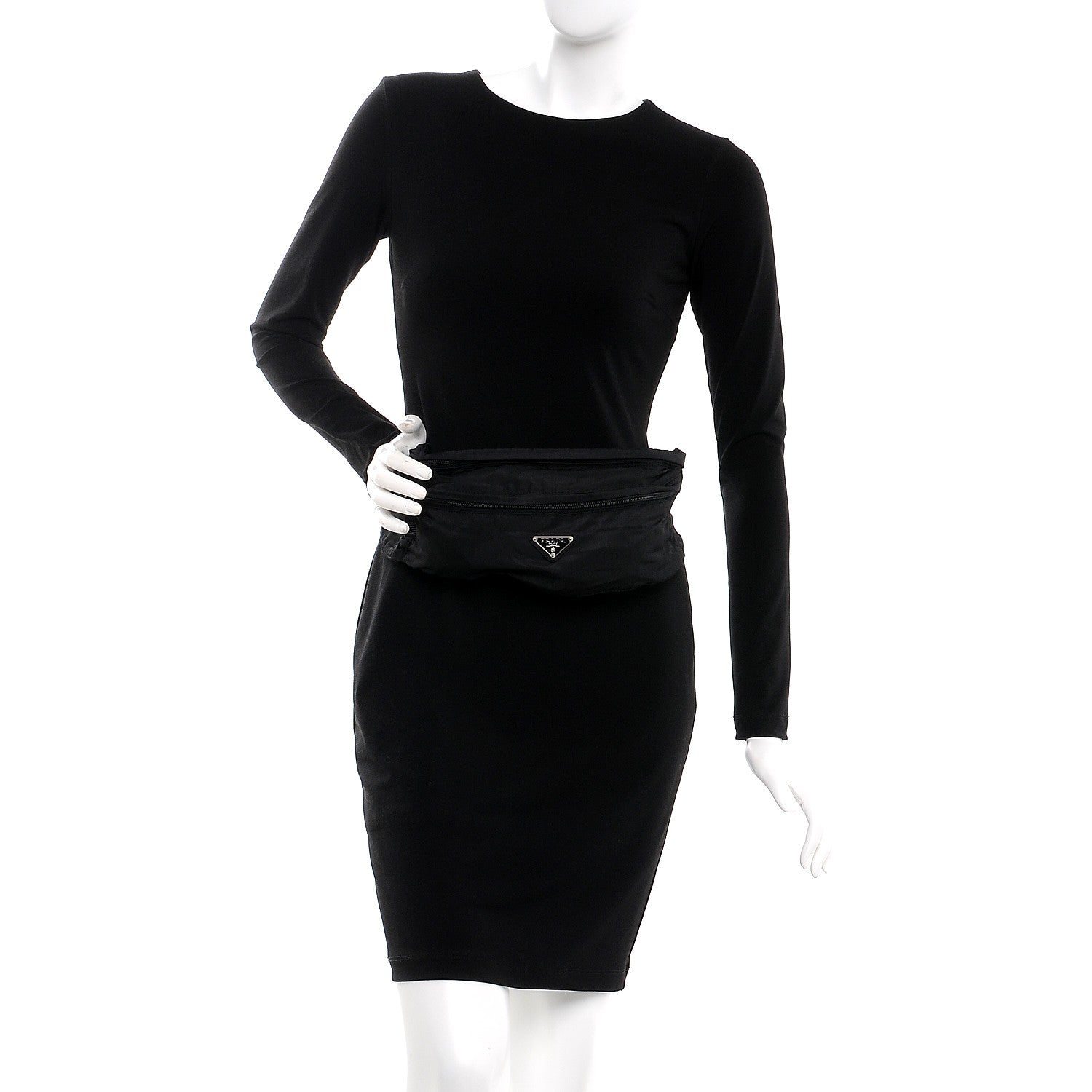 Prada Tessuto Nylon Montagna Belt Bag Black 2 of 7
