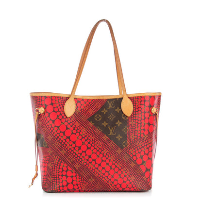 Louis Vuitton Monogram Kusama Waves Neverfull MM Red 1 of 9