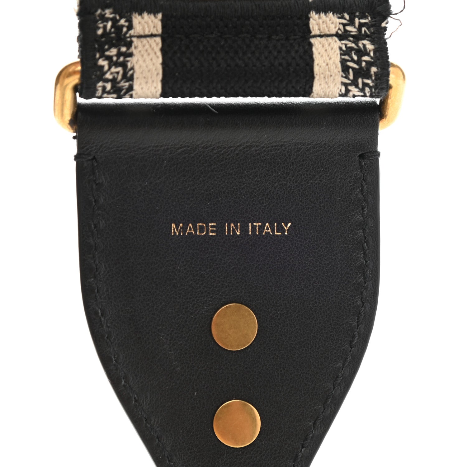 Christian Dior Canvas Embroidered Shoulder Strap Black 4 of 7