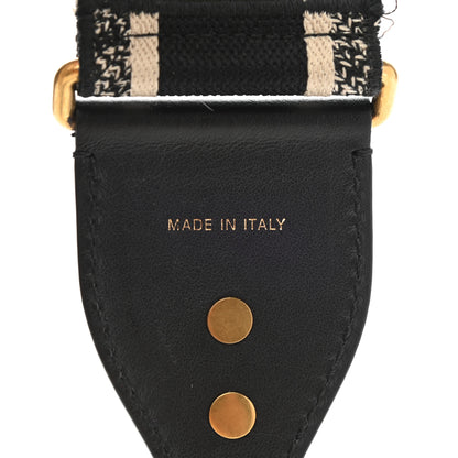 Christian Dior Canvas Embroidered Shoulder Strap Black 4 of 7