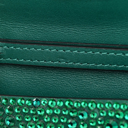 Valentino Garavani Crystal Embroidered Micro Vsling Top Handle Bag Emerald 10 of 16