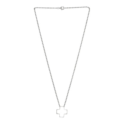Tiffany Sterling Silver Square Cross Pendant Necklace 3 of 4