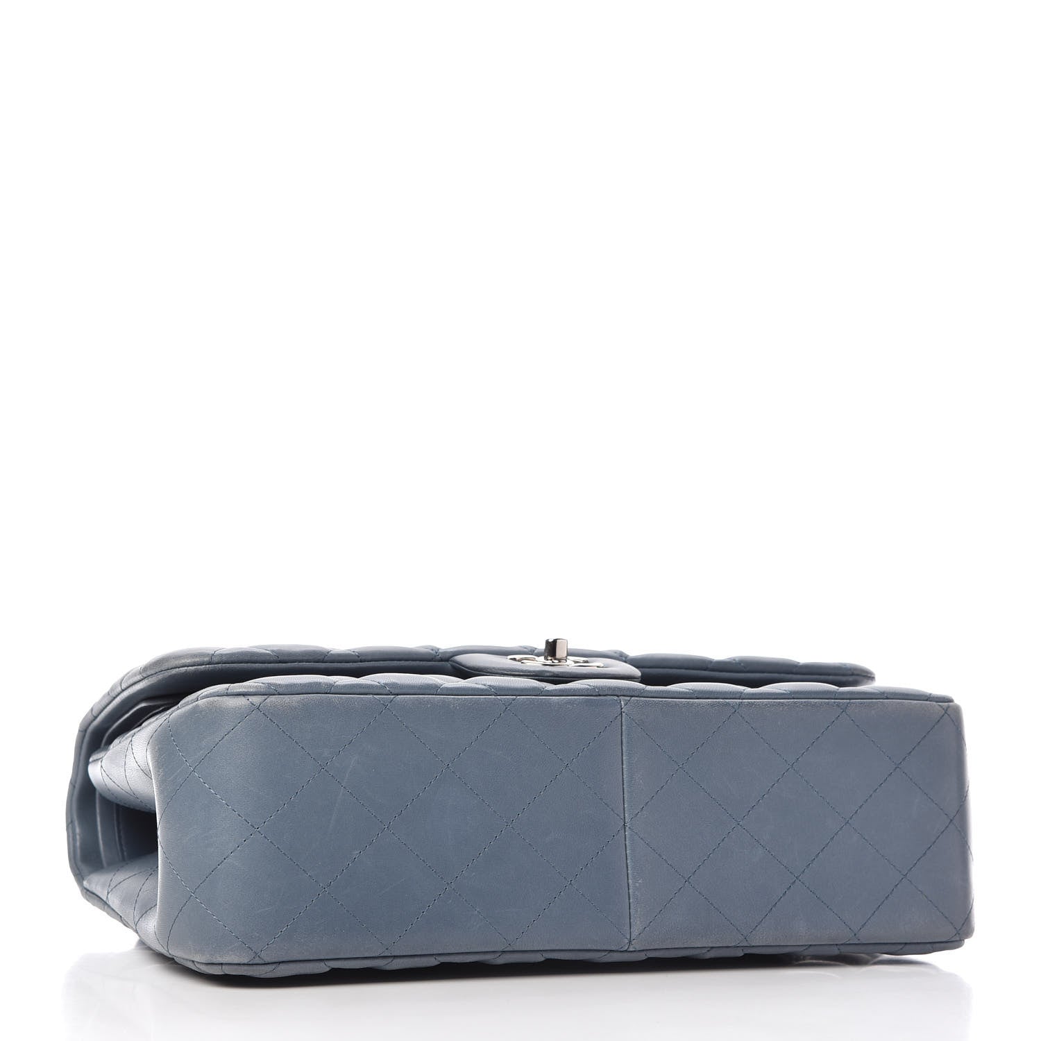 Chanel Lambskin Quilted Jumbo Double Flap Light Blue 4 of 10