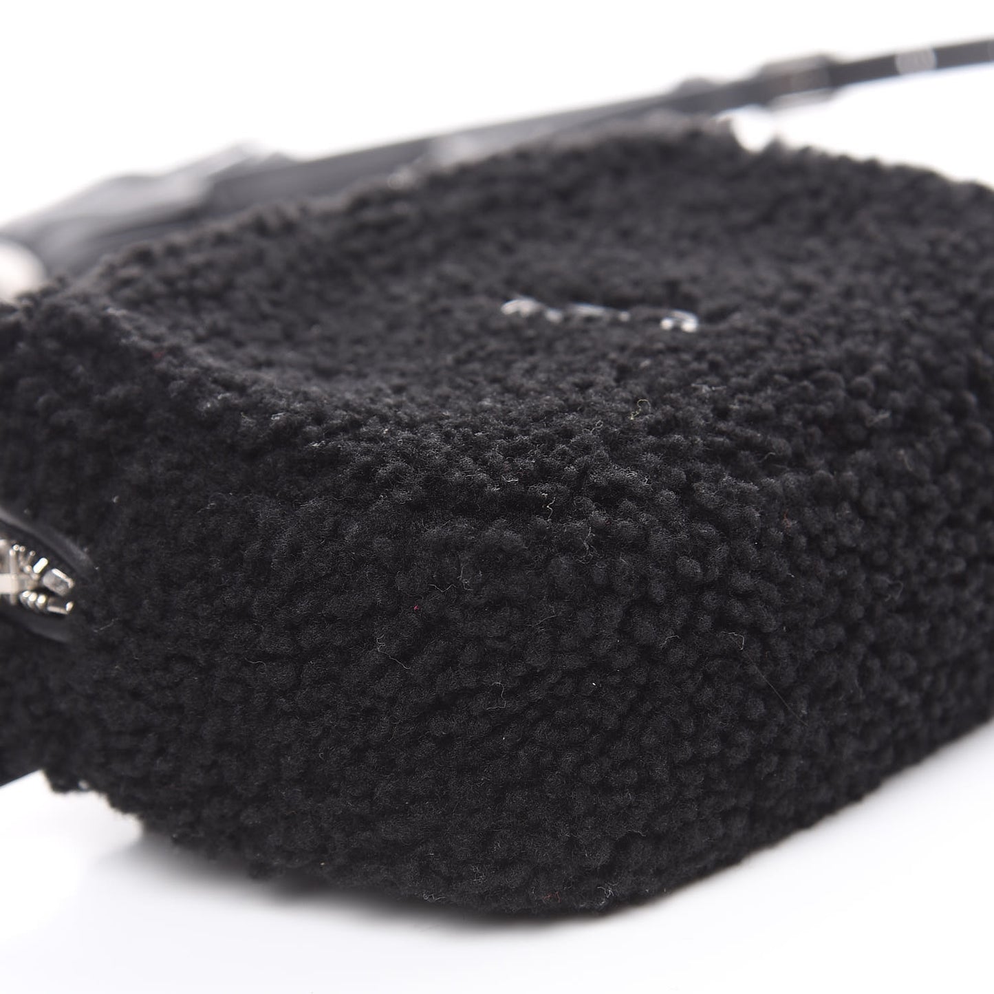 Shearling Monogram Lou Belt Bag Black