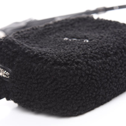 Saint Laurent Shearling Monogram Lou Belt Bag Black 8 of 9