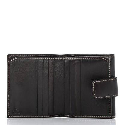 Gucci Calfskin Web Interlocking G French Wallet Dark Brown 4 of 5