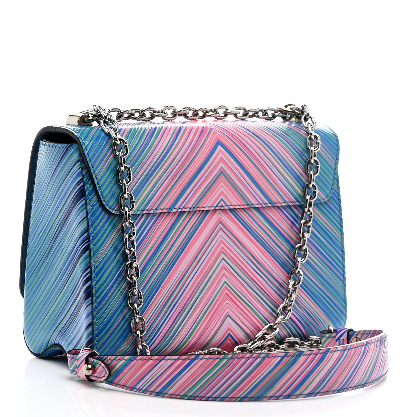 Epi Tropical Twist Shoulder Bag MM Blue Rose