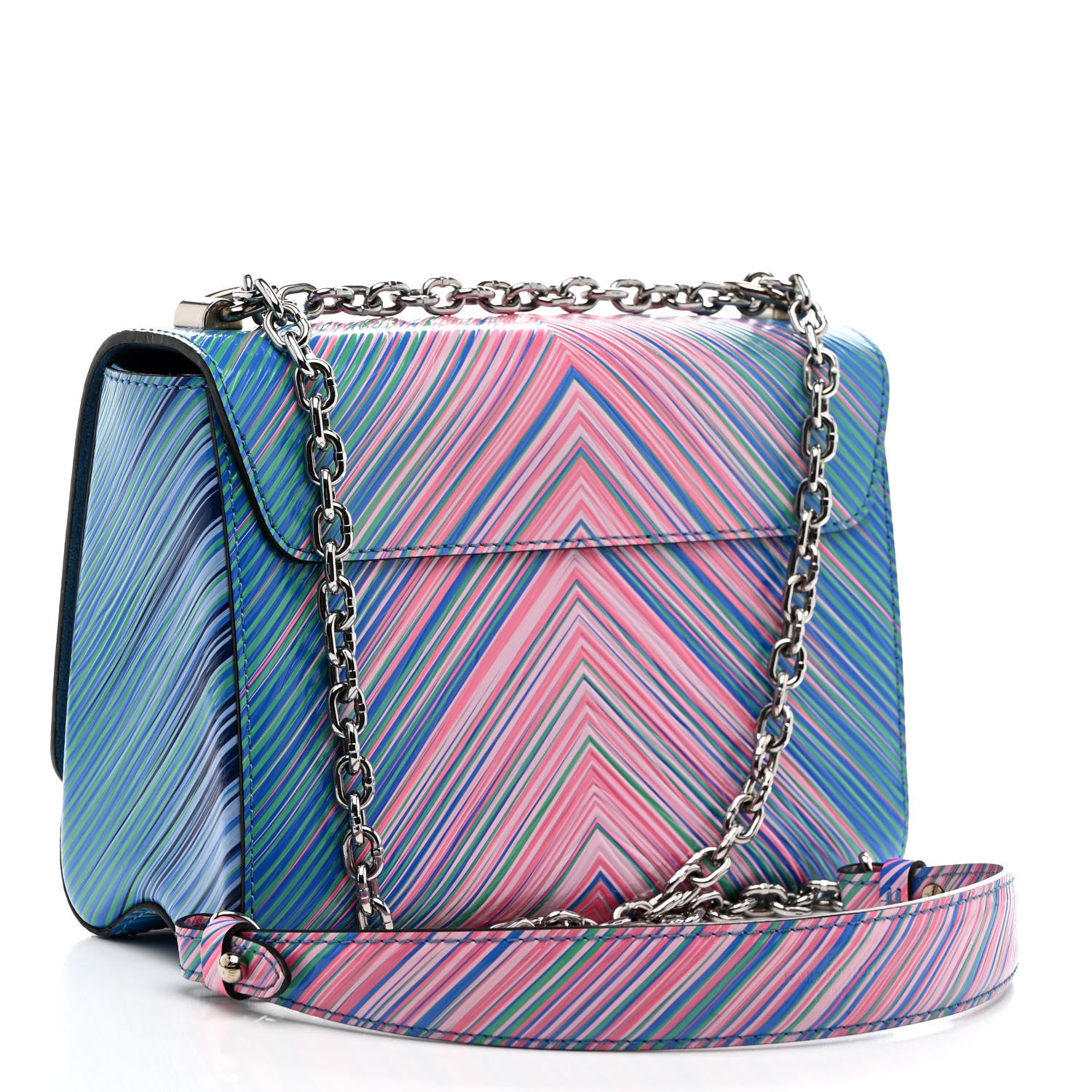 Louis Vuitton Epi Tropical Twist Shoulder Bag MM Blue Rose 4 of 11
