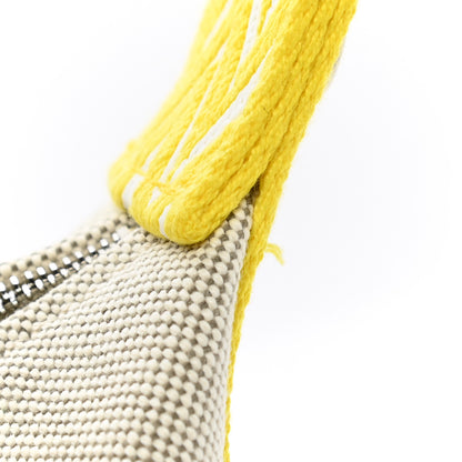 Hermes Canvas Small Bride-A-Brac Pouch Natural Jaune Citron 7 of 7