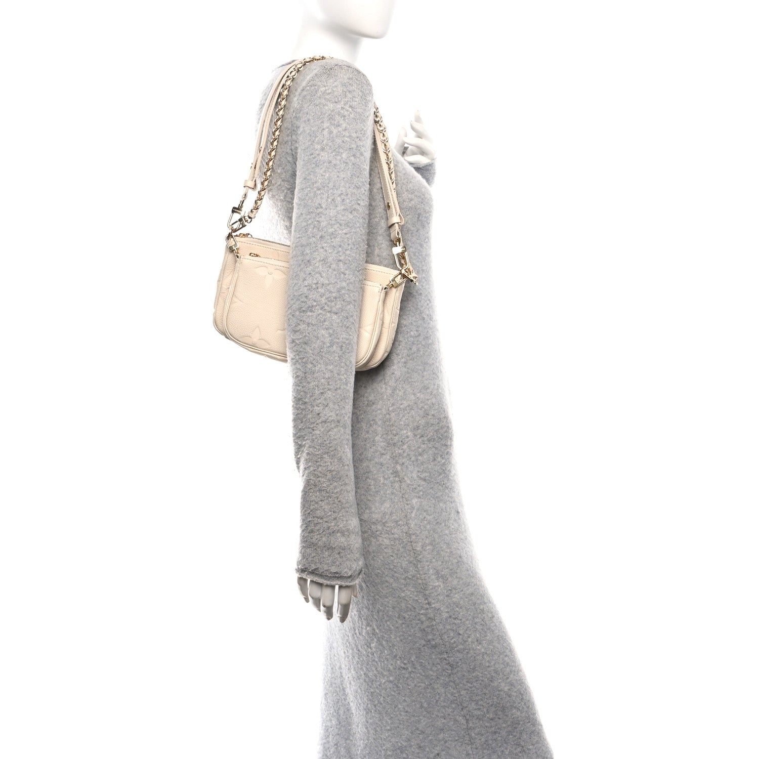 Louis Vuitton Empreinte Monogram Giant Multi Pochette Accessories Cream 2 of 15