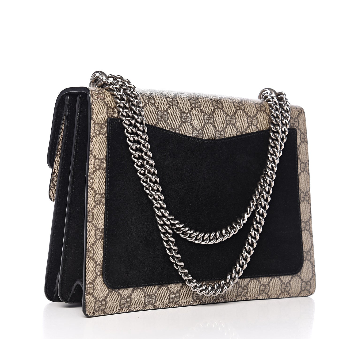 GG Supreme Monogram Medium Dionysus Shoulder Bag Black