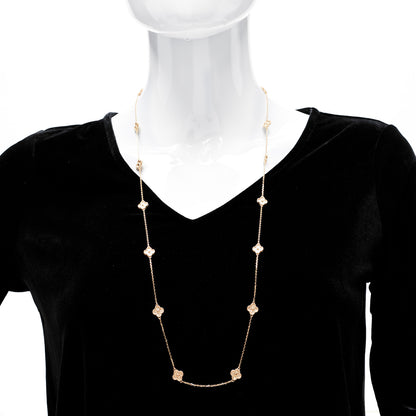 Van Cleef & Arpels 18K Rose Gold 16 Motifs Sweet Alhambra Necklace 2 of 7