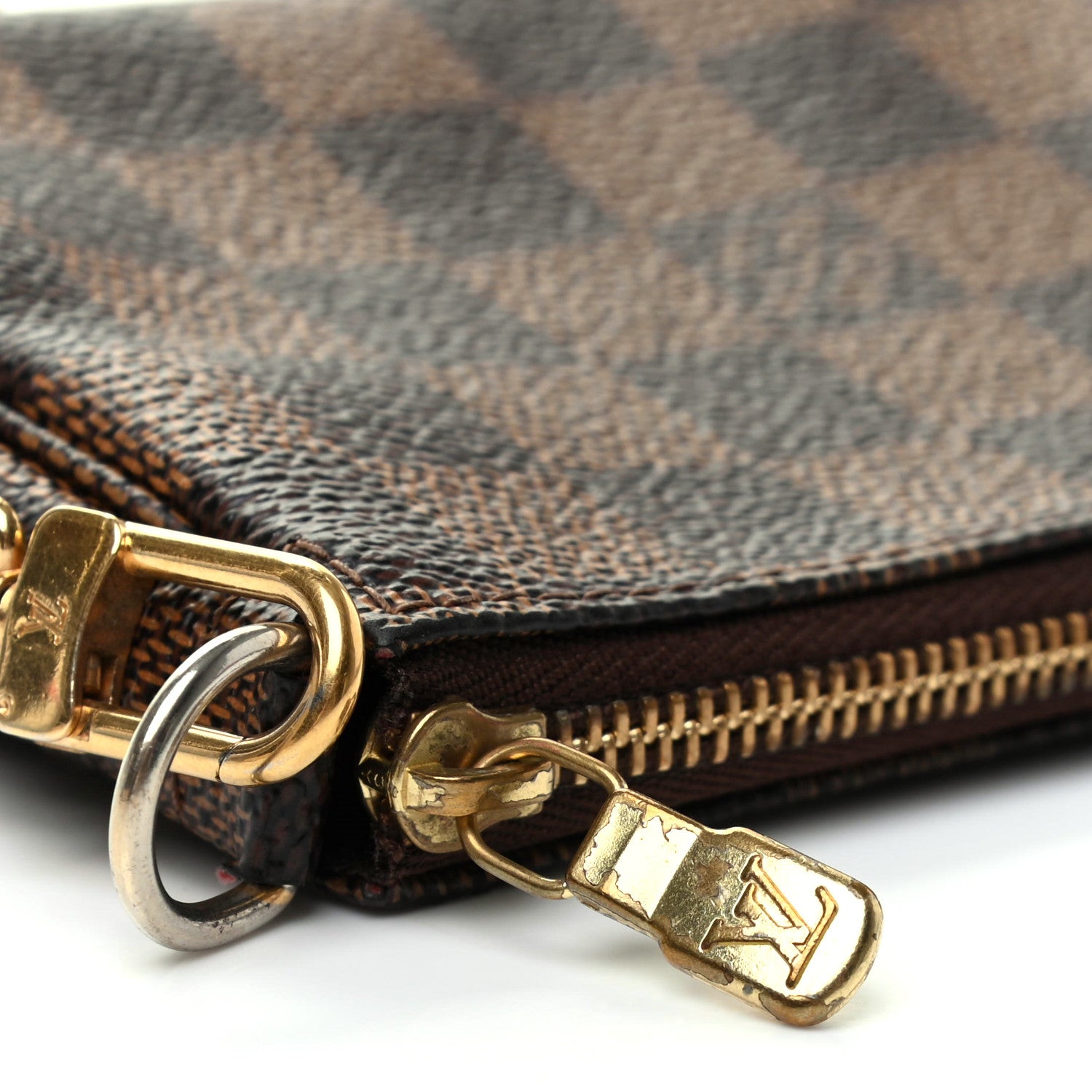 Louis Vuitton Damier Ebene Complice Trunks and Bags Mini Pochette Accessories Red 6 of 9