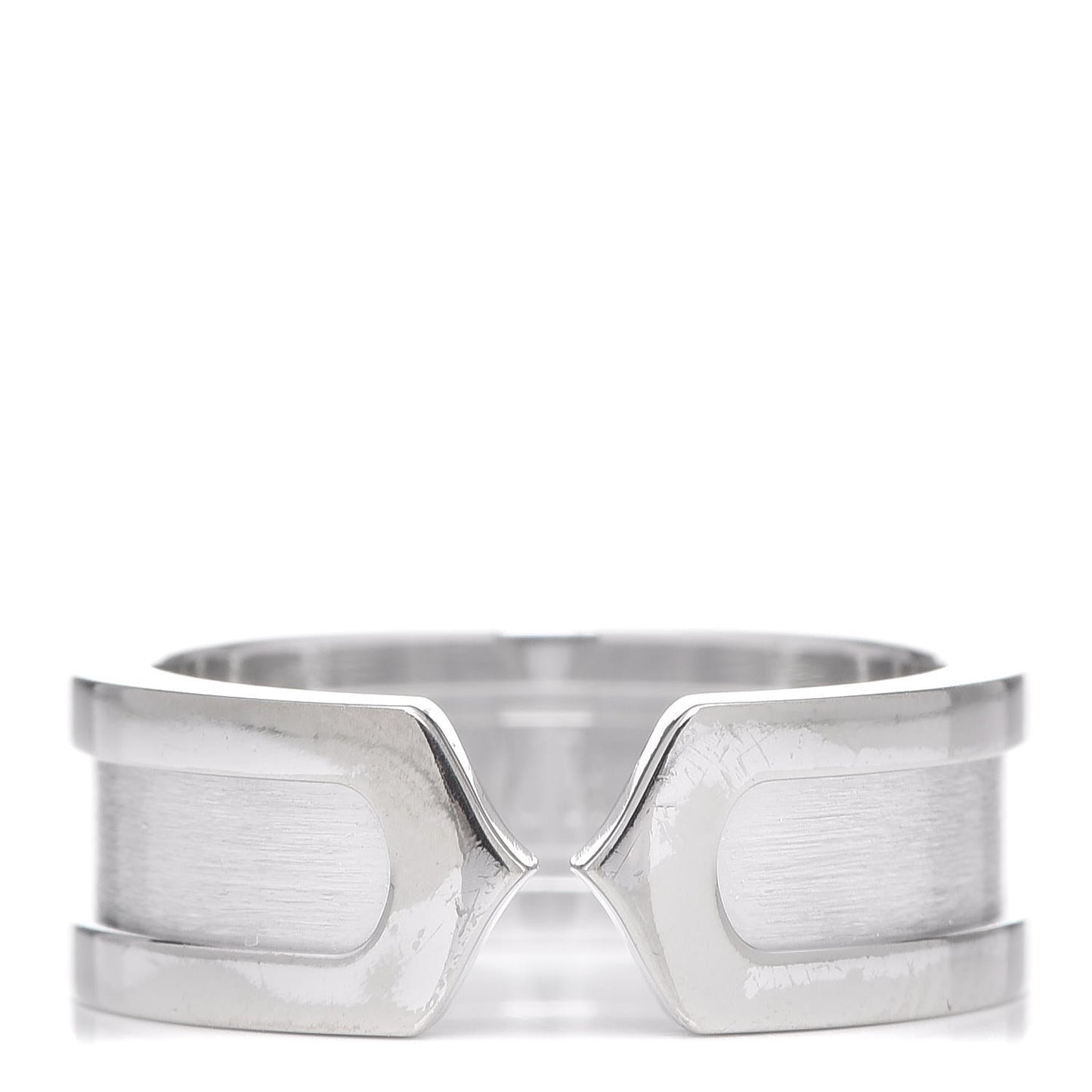 18K White Gold 6.5mm C De Ring 49 4.75