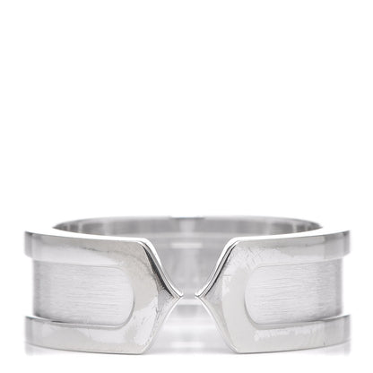 Cartier 18K White Gold 6.5mm C De Ring 49 4.75 1 of 6