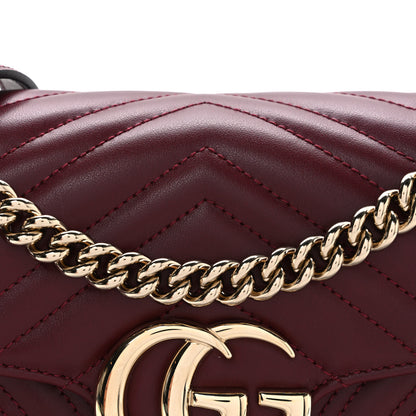 Gucci Calfskin Matelasse Medium GG Marmont Shoulder Bag Rosso Ancora Red 8 of 10