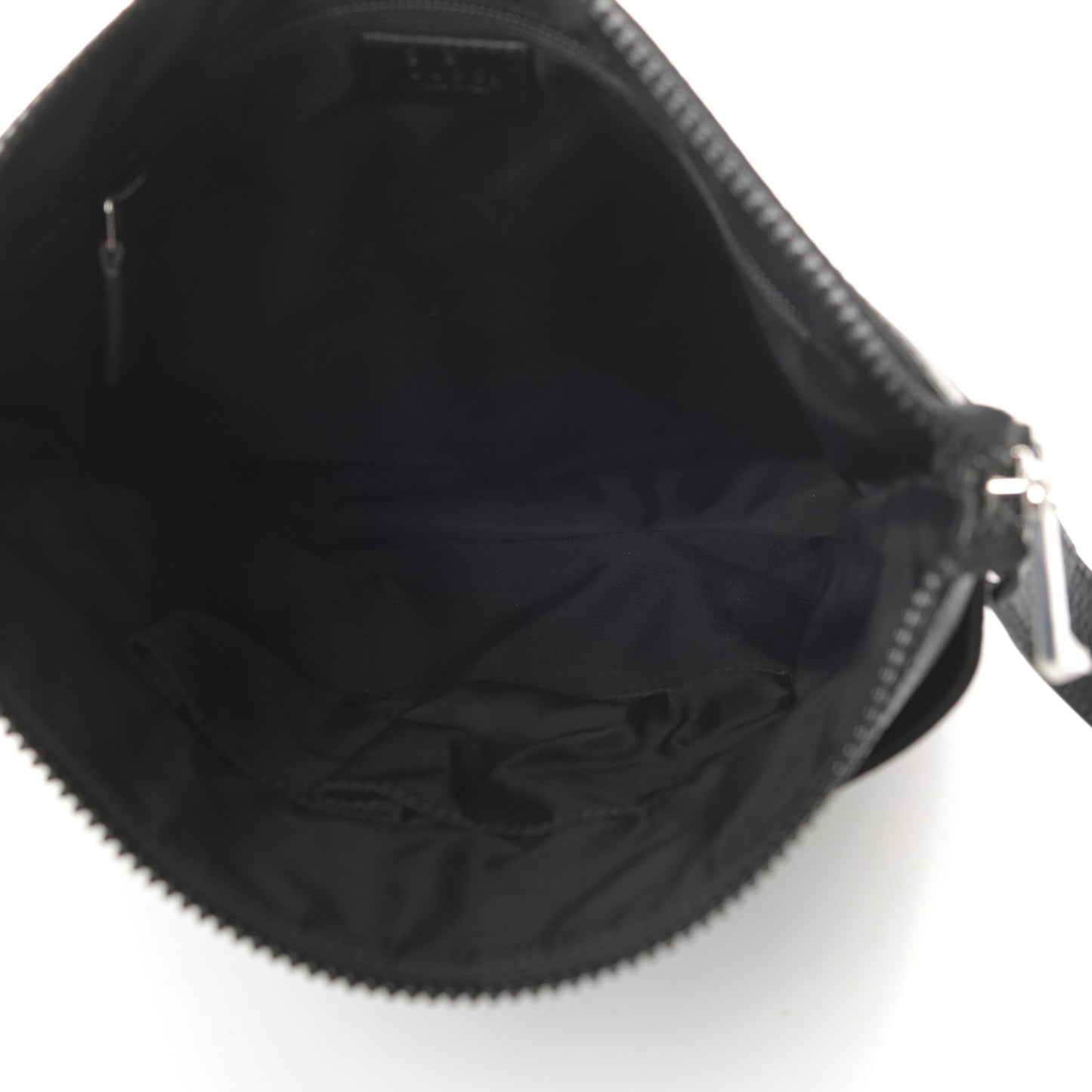 Nylon Monogram Dollar Calfskin Flat Messenger Bag Black