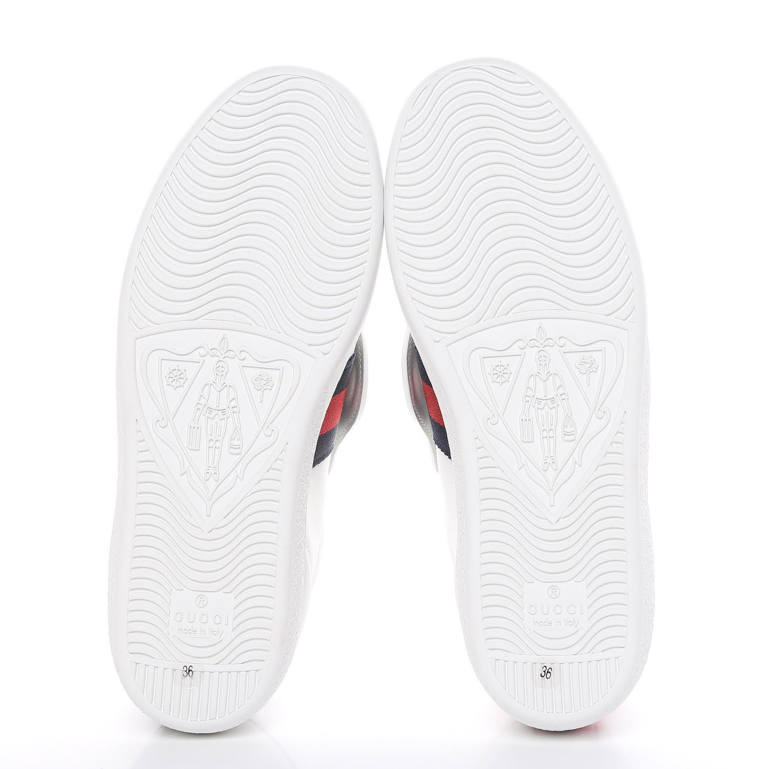 Gucci Calfskin Sequins Web Cat Womens Ace Sneakers 36 White 5 of 11