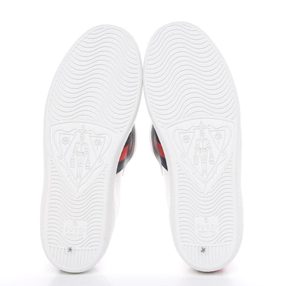 Gucci Calfskin Sequins Web Cat Womens Ace Sneakers 36 White 5 of 11