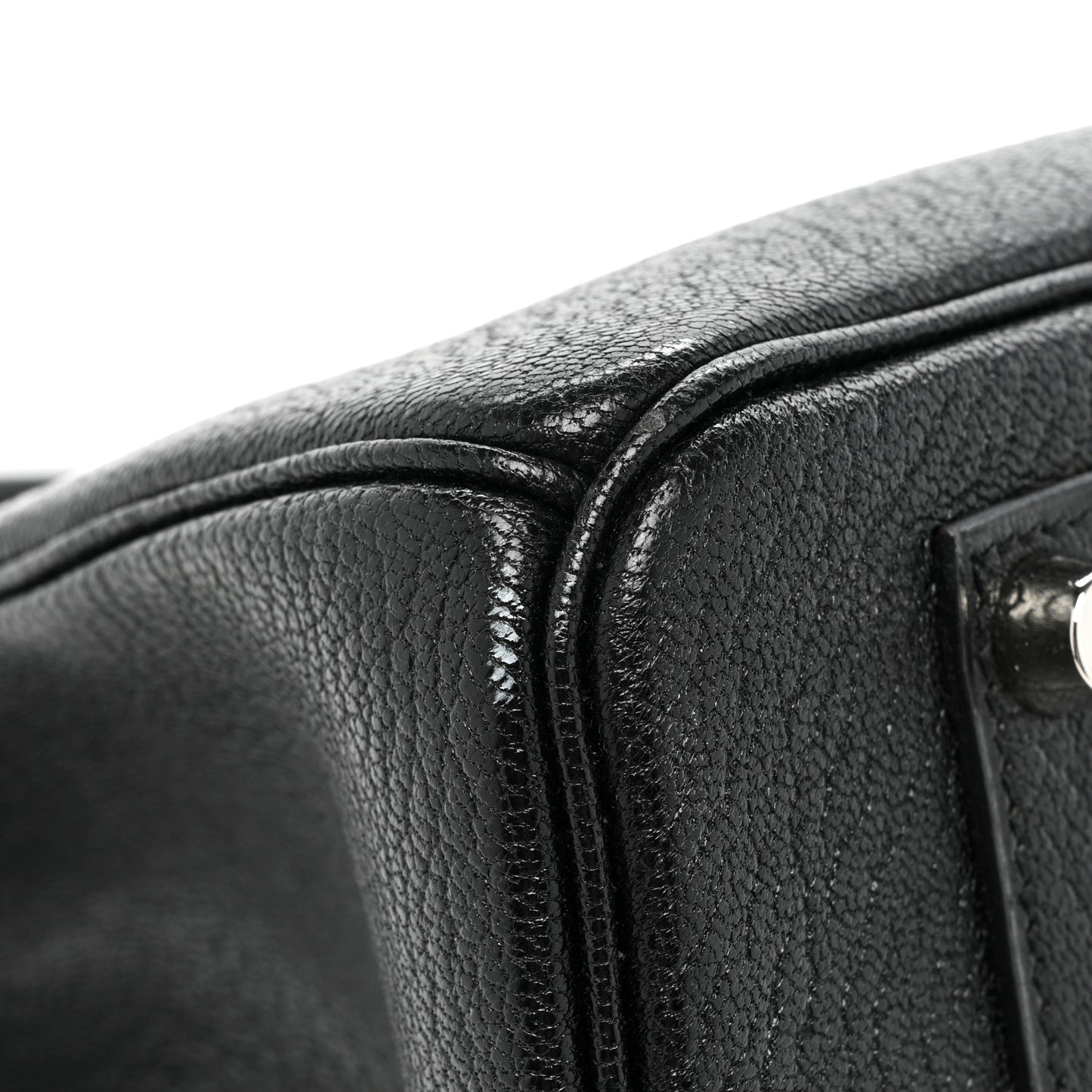 Chevre De Coromandel Birkin 35 Black