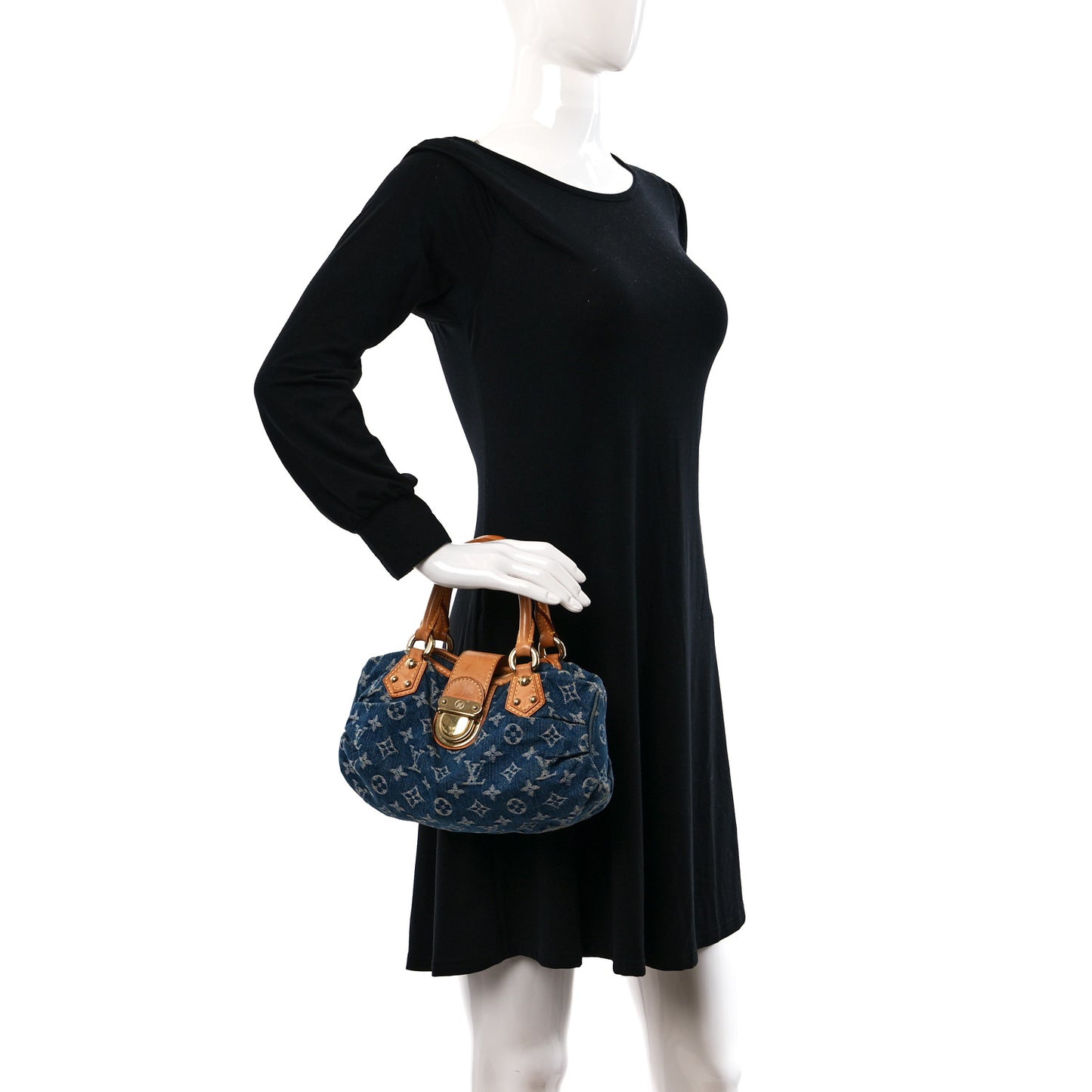 Monogram Denim Pleaty Blue