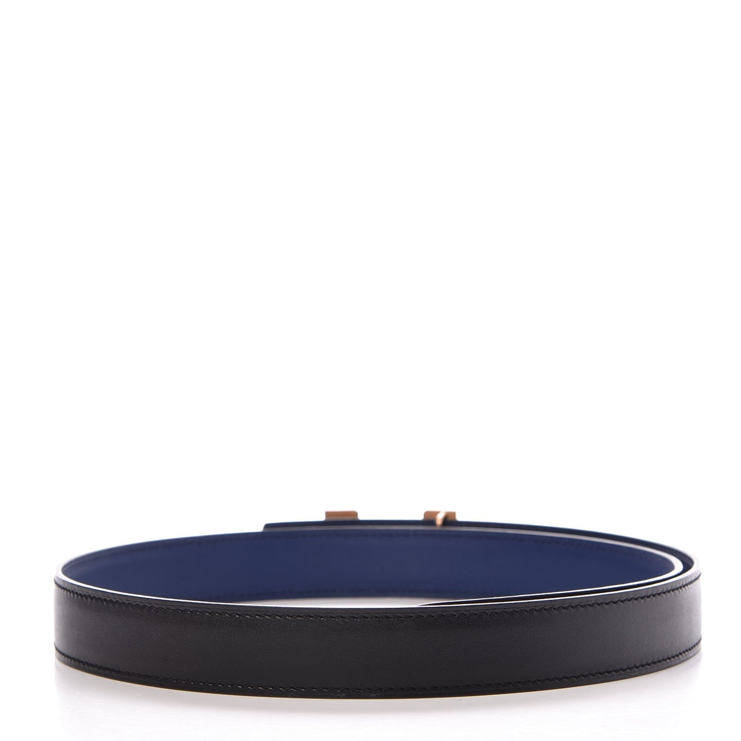 Swift Tadelakt 32mm Constance H Belt 80 Black Bleu Saphir