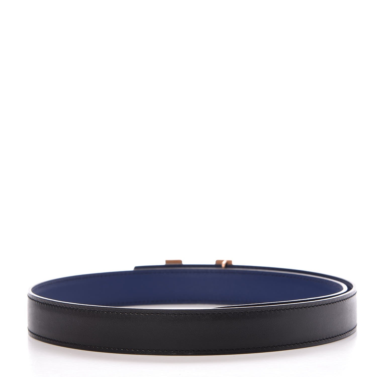 Hermes Swift Tadelakt 32mm Constance H Belt 80 Black Bleu Saphir 3 of 7