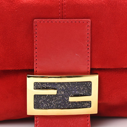 Fendi Suede Baguette Red 7 of 10