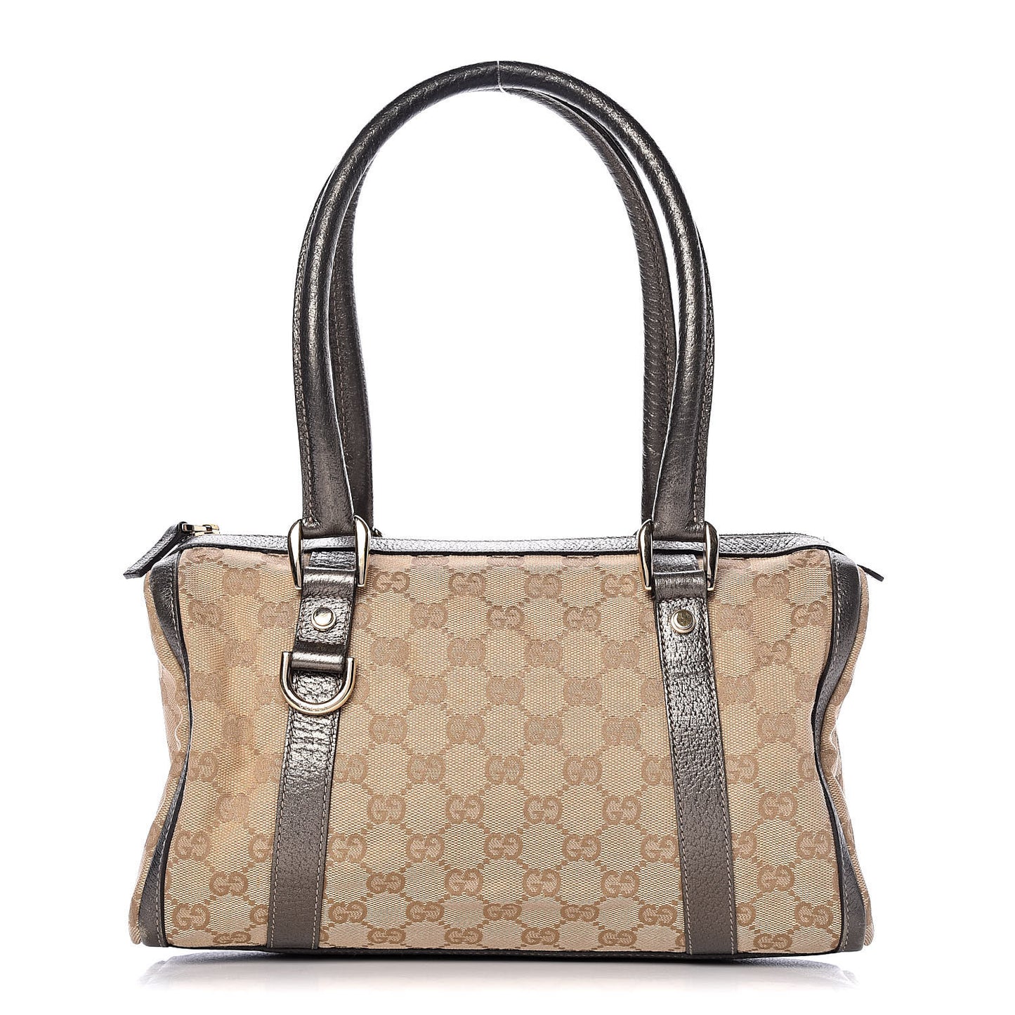 Monogram Small Abbey Boston Metallic Brown