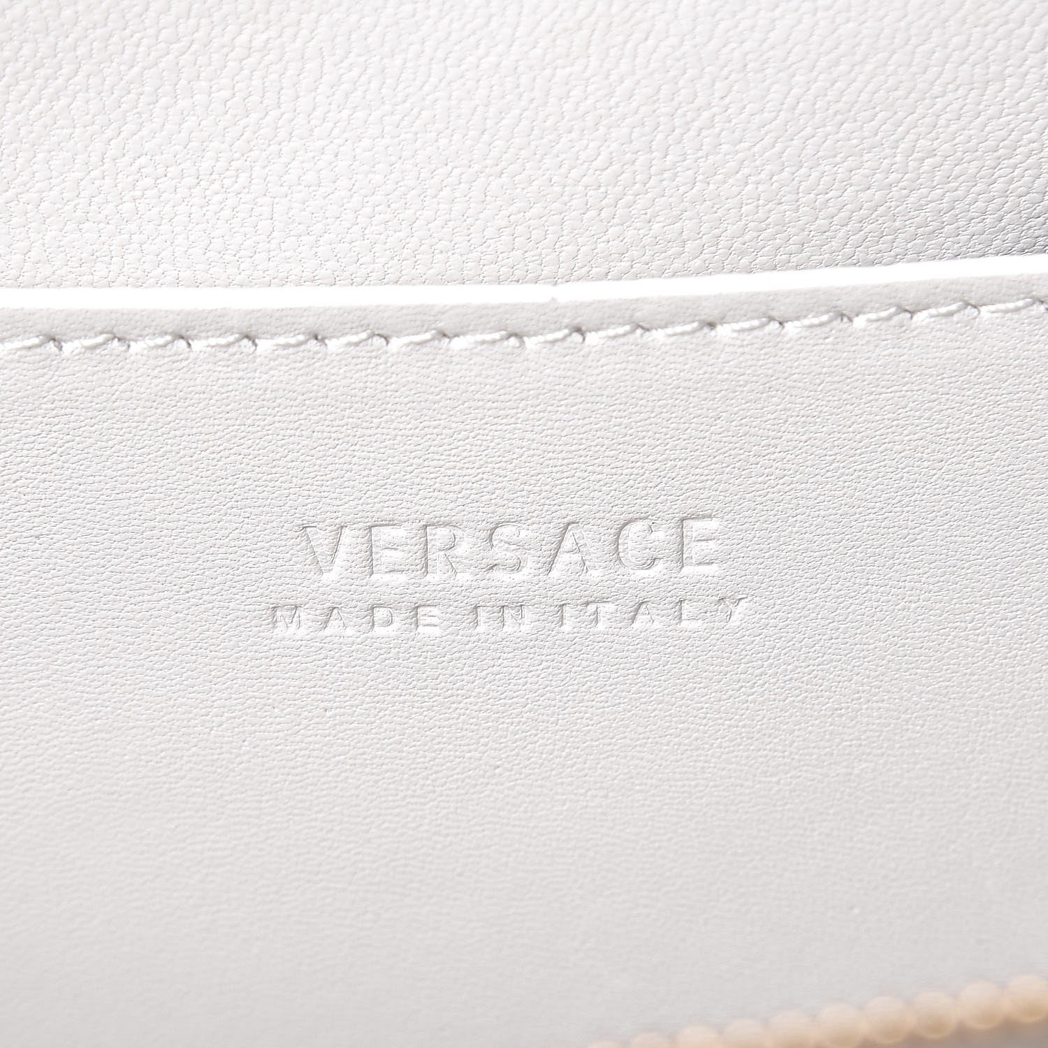 Versace Calfskin Studded Large DV One Satchel White 6 of 7