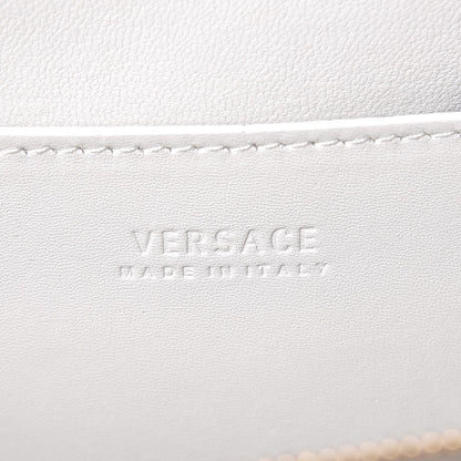 Versace Calfskin Studded Large DV One Satchel White 6 of 7