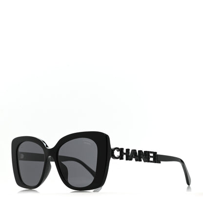 Chanel Acetate Strass Square Sunglasses 5422 Black 1 of 9