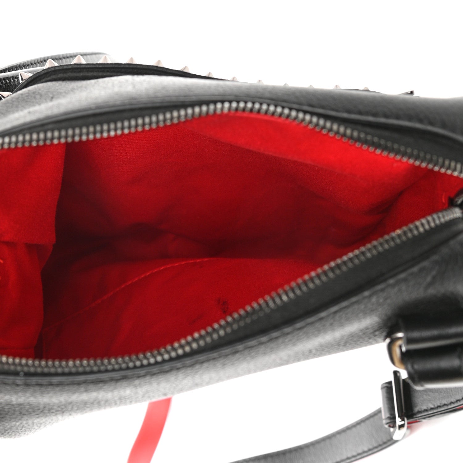 Christian Louboutin Calfskin Spikes Benech Reporter Messenger Black 5 of 10