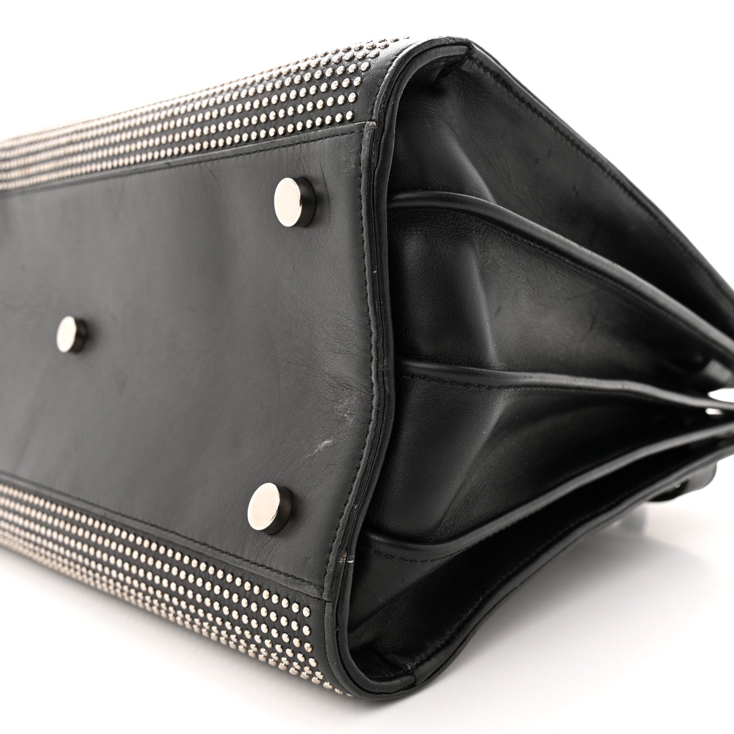 Saint Laurent Calfskin Studded Small Sac De Jour Black 12 of 18