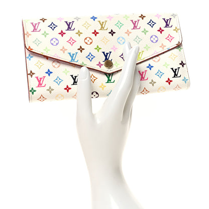 Louis Vuitton Monogram Multicolor Sarah Wallet NM White Litchi 2 of 10