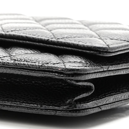 Chanel Caviar Quilted Wallet On Chain WOC Black 11 of 12