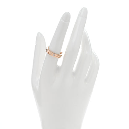 Gucci 18K Rose Gold Diamond Icon Band Ring 56 7.5 2 of 4