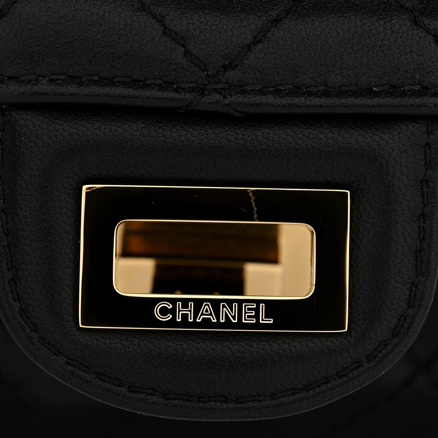 Chanel Lambskin Quilted Crush 2.55 Reissue 225 Flap Black 13 of 15