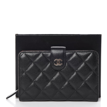 Chanel Caviar Quilted Zipped Pocket Wallet Black 10 of 10